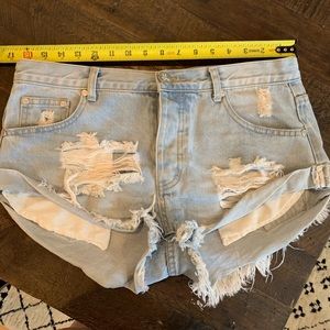 One teaspoon bandits shorts light wash seize 28